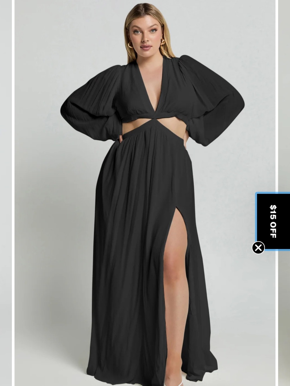 Showpo Paige Maxi dress in black size 16